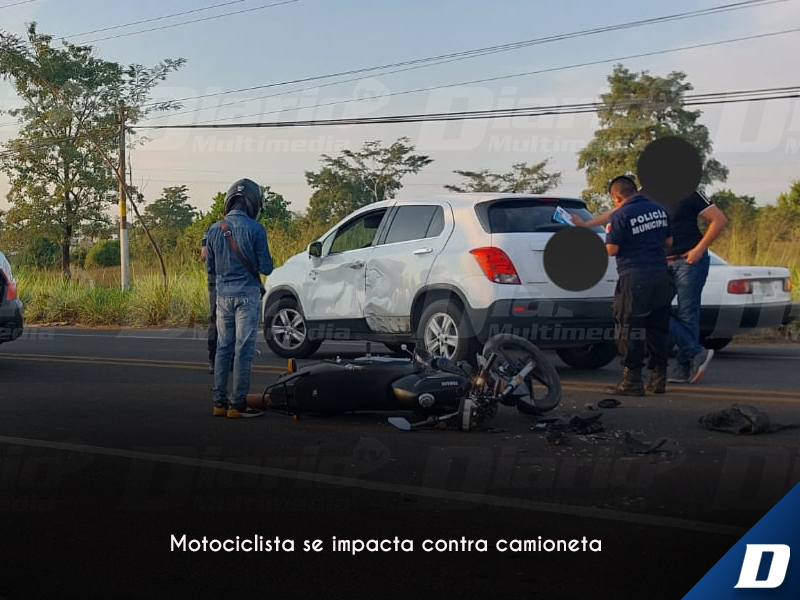 Motociclista Se Impacta Contra Camioneta Diario De Chiapas