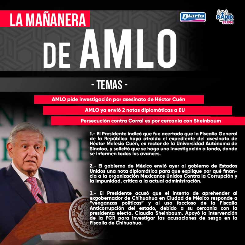 La mañanera de AMLO Diario de Chiapas