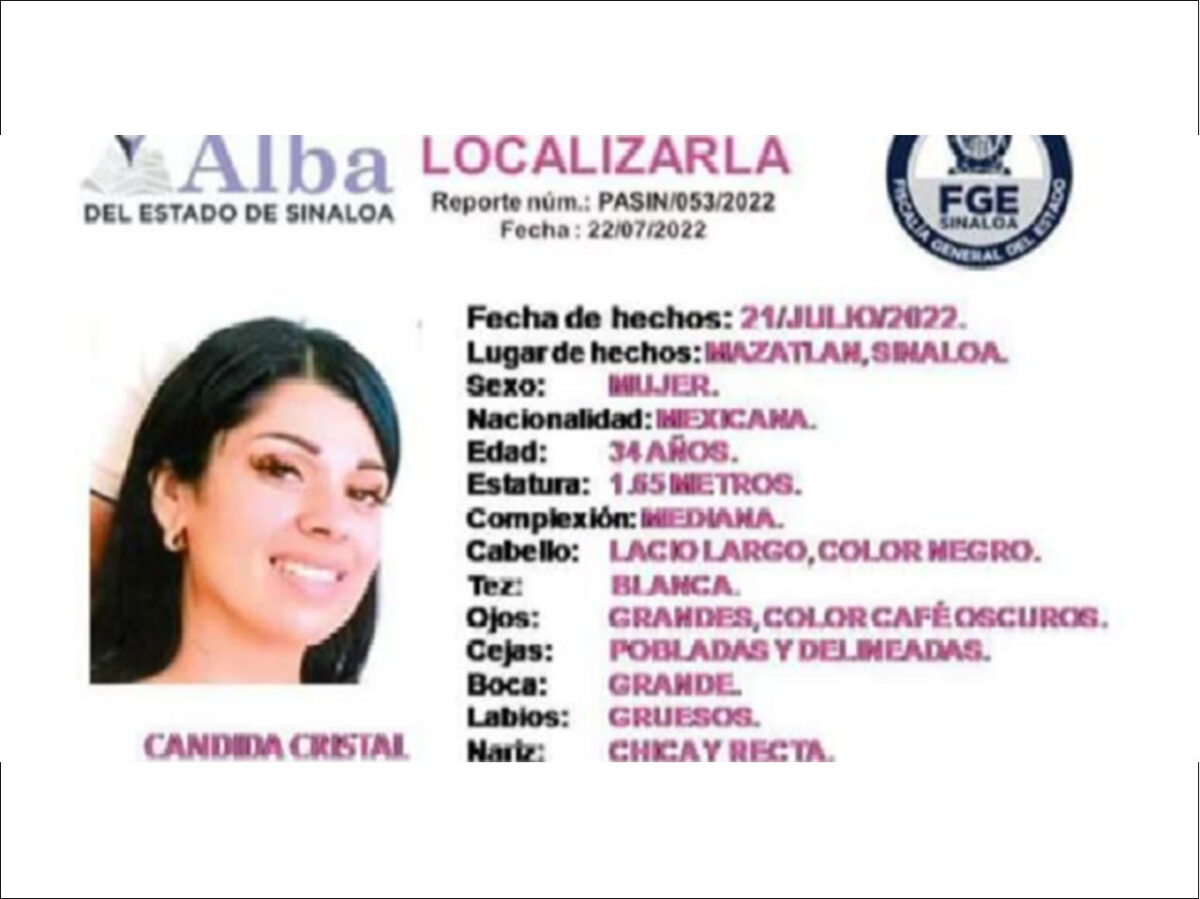 El Cuerpo De La Periodista Cándida Cristal Vázquez Fue Encontrado En Un Canal De Mazatlán 