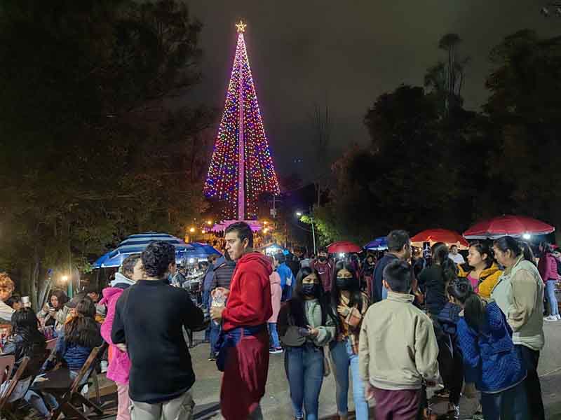 Encendido de árbol navideño en SCLC - Diario de Chiapas