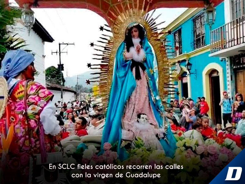 En SCLC fieles católicos recorren las calles con la virgen de Guadalupe -  Diario de Chiapas
