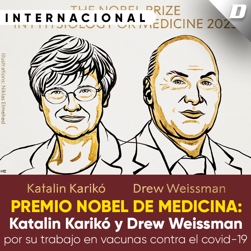 Premio Nobel de Medicina a Katalin Karikó y Drew Weissman por