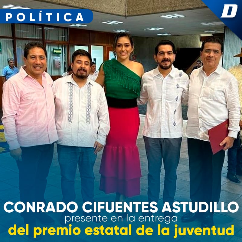 Conrado Cifuentes Astudillo presente en la entrega del premio estatal