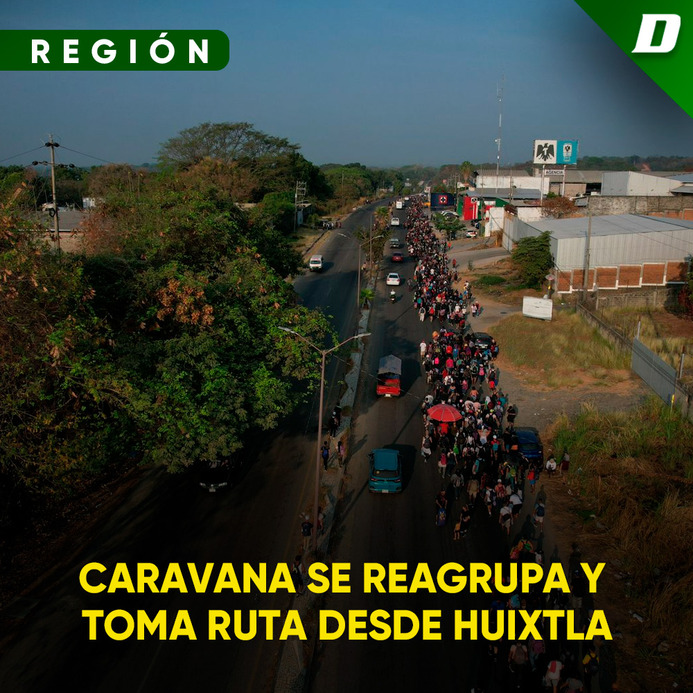 Caravana se reagrupa y toma ruta desde Huixtla Diario de Chiapas