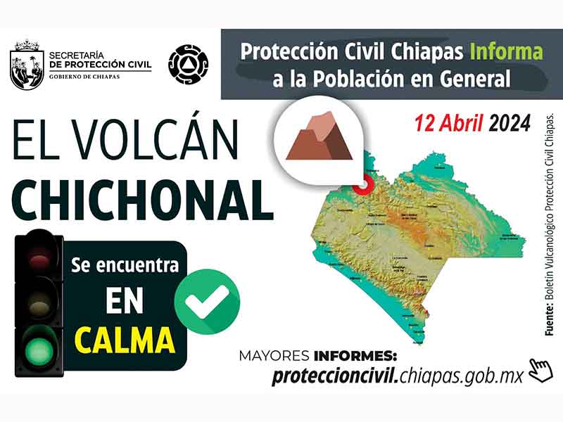 Volcán Chichonal en calma: PC