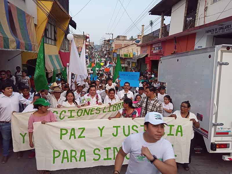 Marchan por la paz en Simojovel - Diario de Chiapas