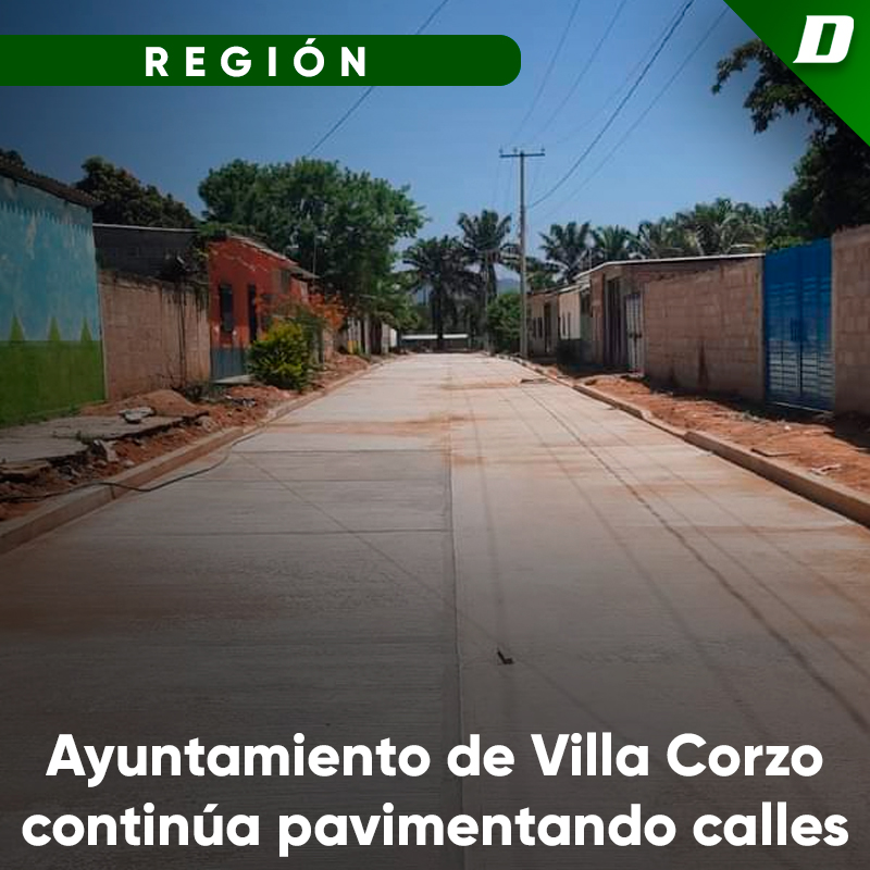 Ayuntamiento de Villa Corzo continúa pavimentando calles en Manuel
