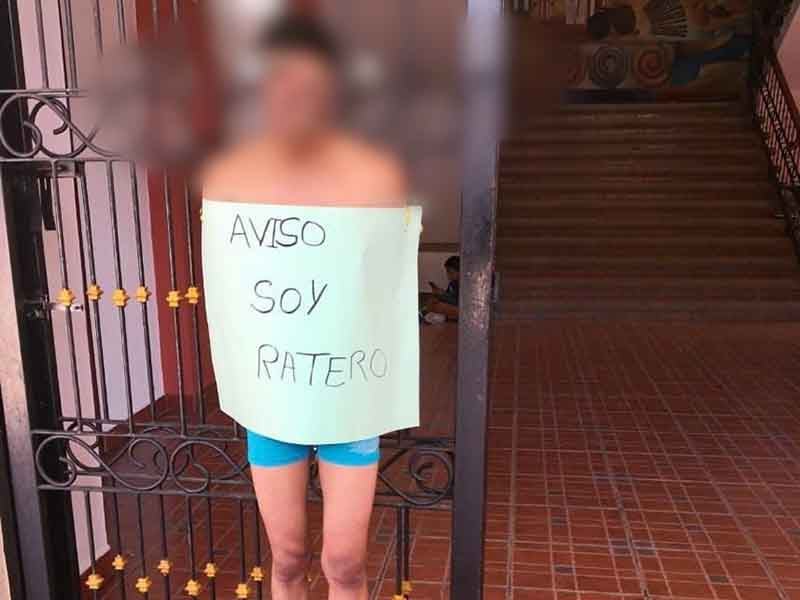 Detenido y exhibido