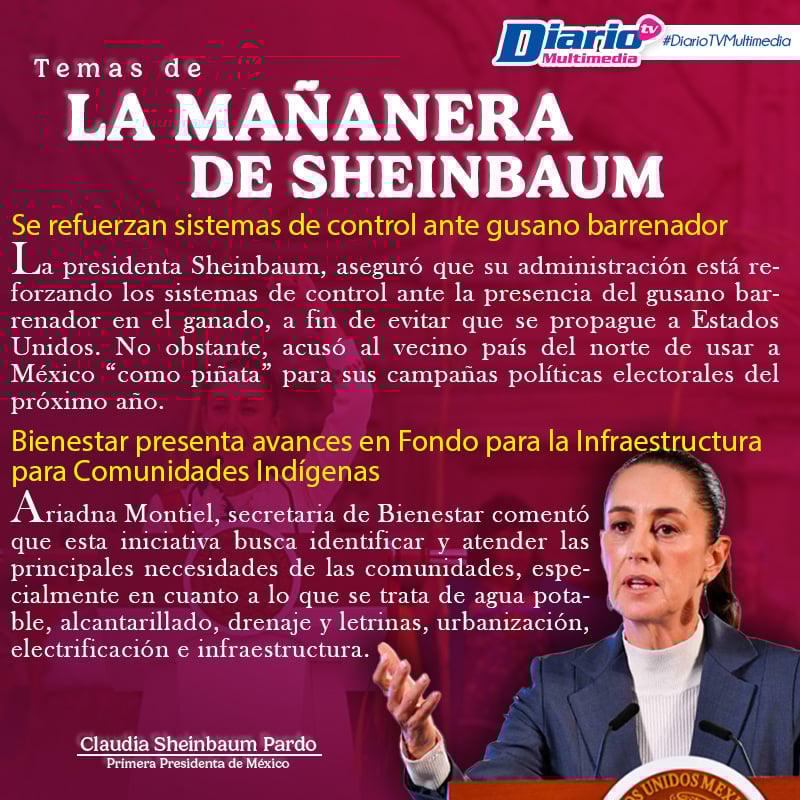 LA MAÑANERA DE SHEINBAUM LA MAÑANERA DE SHEINBAUM