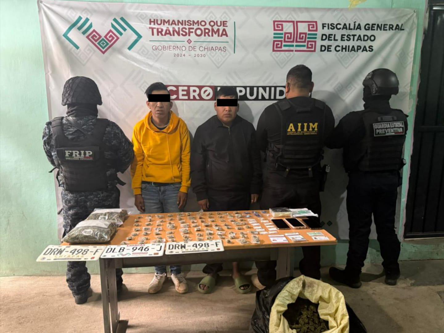 Los agarraron con droga