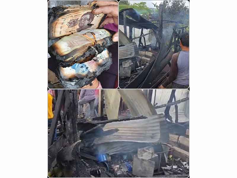 Vivienda en llamas