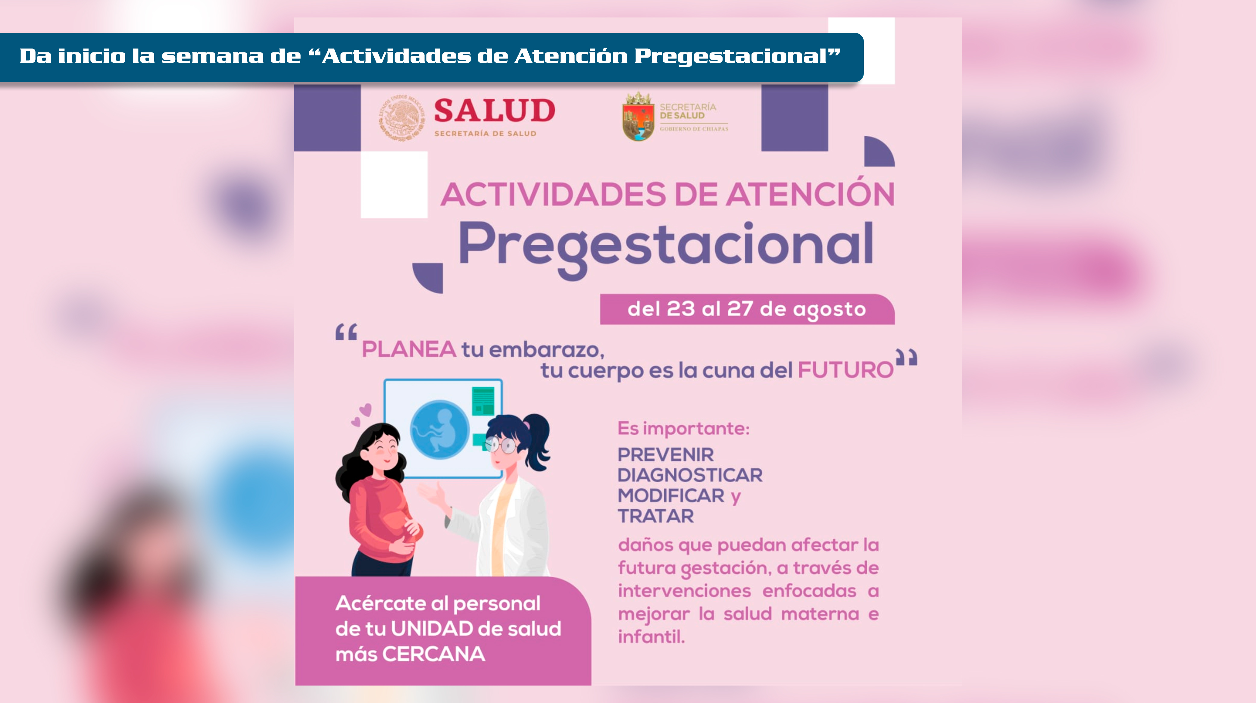 Salud Promueve Atenci N Pregestacional Para Preservar La Vida Del Hijo Y De La Madre Diario De